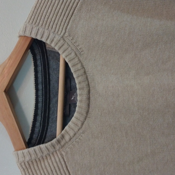 Eddie Bauer TXL Beige/Cream Cotton Crewneck Sweater - Picture 5 of 11